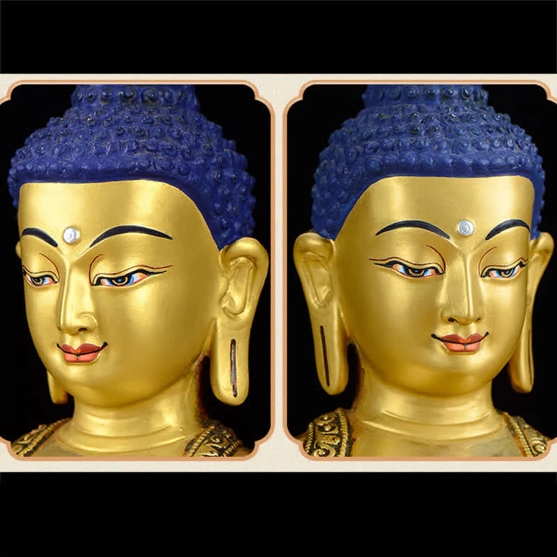 Statua di rame della compassione di Buddha Shakyamuni Decorazione - Image 11