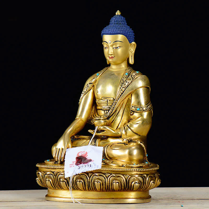 Statua di rame della compassione di Buddha Shakyamuni Decorazione - Image 4