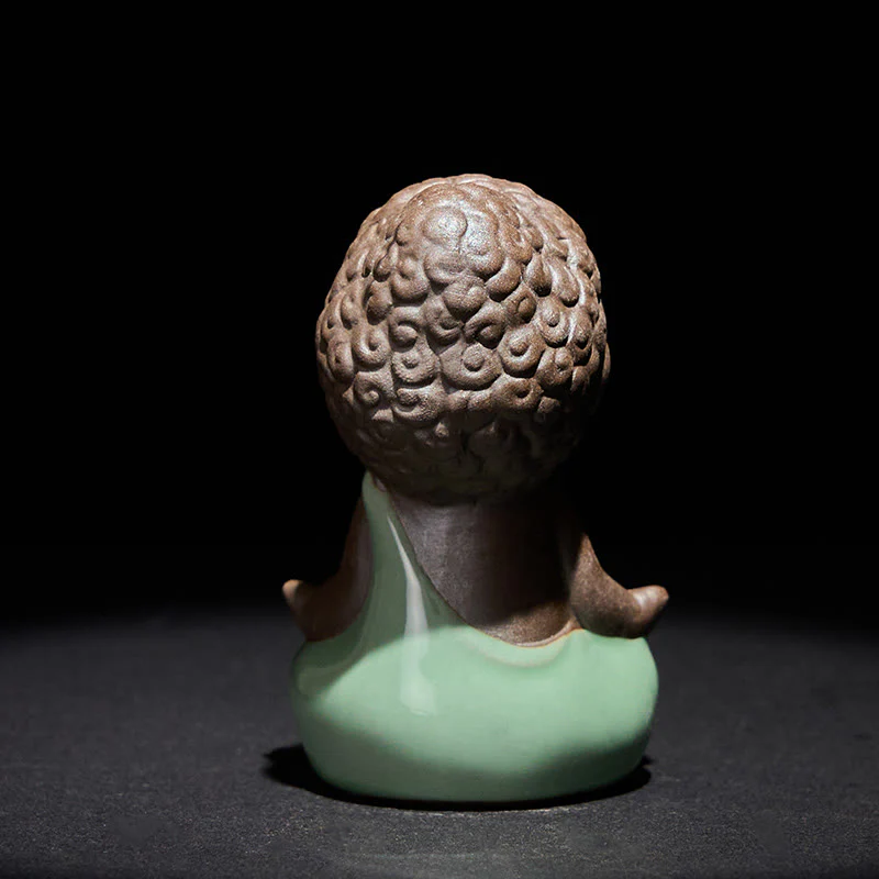 Statua in ceramica del monaco che riposa in meditazione, preghiera, Buddha Stones, serenità, decorazione per la casa - Image 13