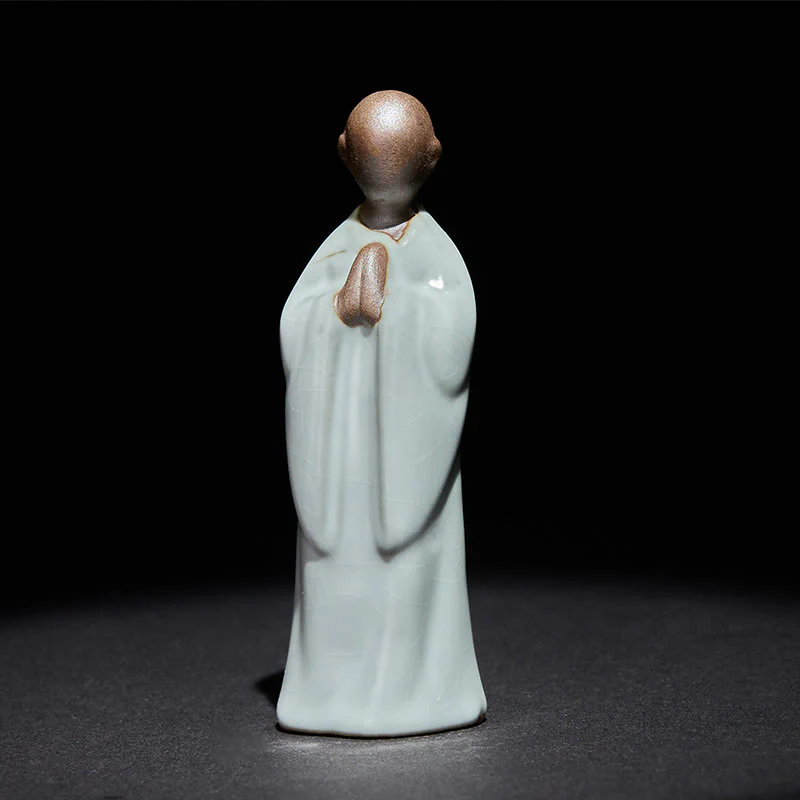 Statua in ceramica del monaco da meditazione, Buddha Stones, decorazione per la casa della serenità - Image 10