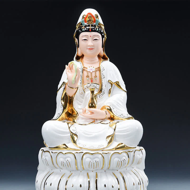 Statua in ceramica del successo del Bodhisattva Chenrezig Avalokitesvara Decorazione per la casa - Image 2