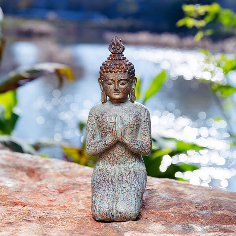 Statua in resina di Buddha Zen in meditazione, decorazione per la casa - Image 13