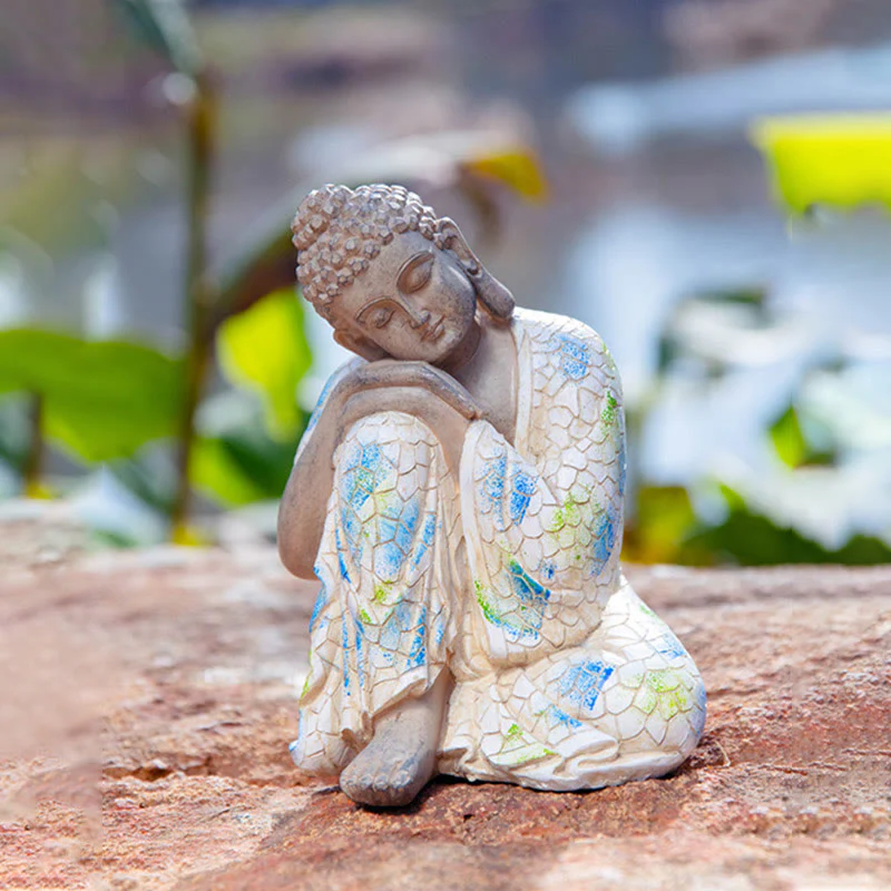 Statua in resina di Buddha Zen in meditazione, decorazione per la casa - Image 18
