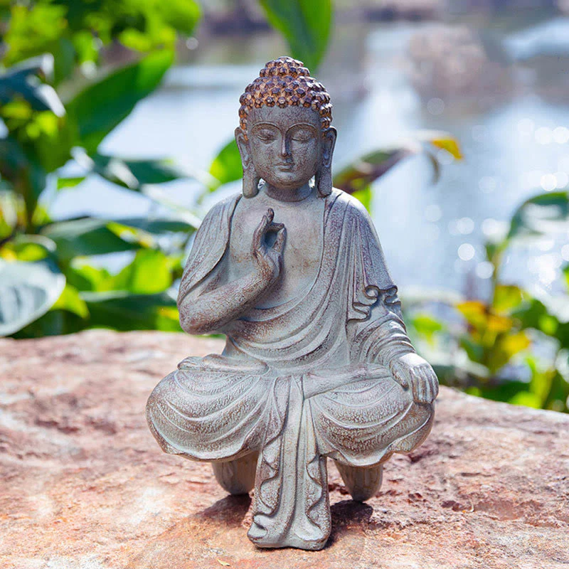 Statua in resina di Buddha Zen in meditazione, decorazione per la casa - Image 20