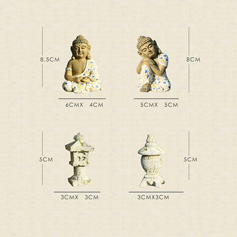 Statua in resina di Buddha Zen in meditazione, decorazione per la casa - Image 23