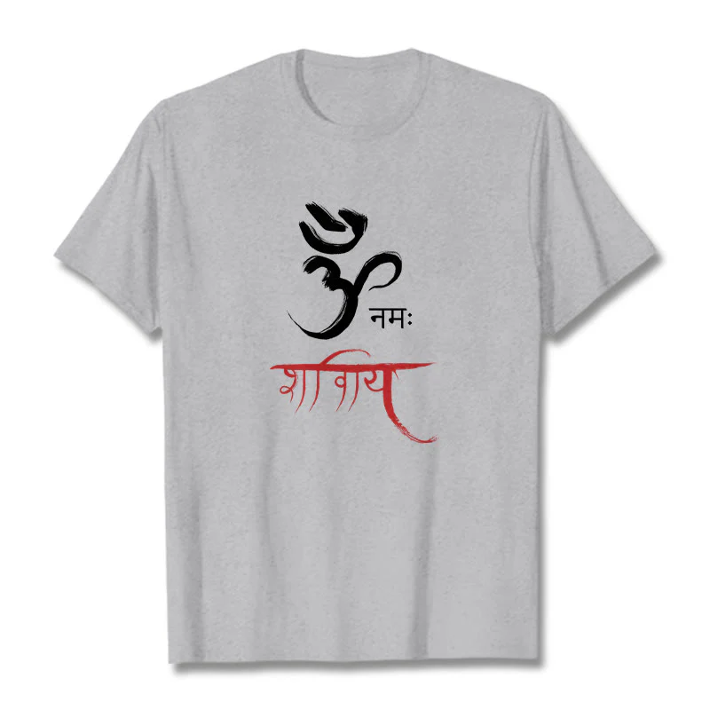 T-shirt Buddha Stones OM NAMAH SHIVAYA Mantra sanscrito