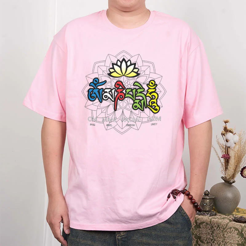 T-shirt con maglietta Buddha Stones Om Mani Padme Hum Lotus - Image 22