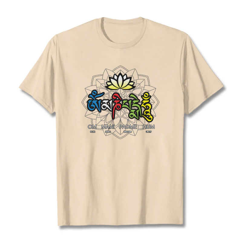 T-shirt con maglietta Buddha Stones Om Mani Padme Hum Lotus - Image 26