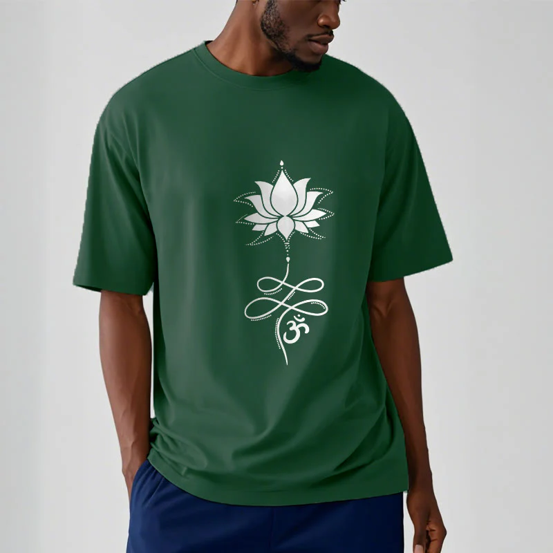 T-shirt con maglietta in sanscrito Buddha Stones Lotus OM - Image 12