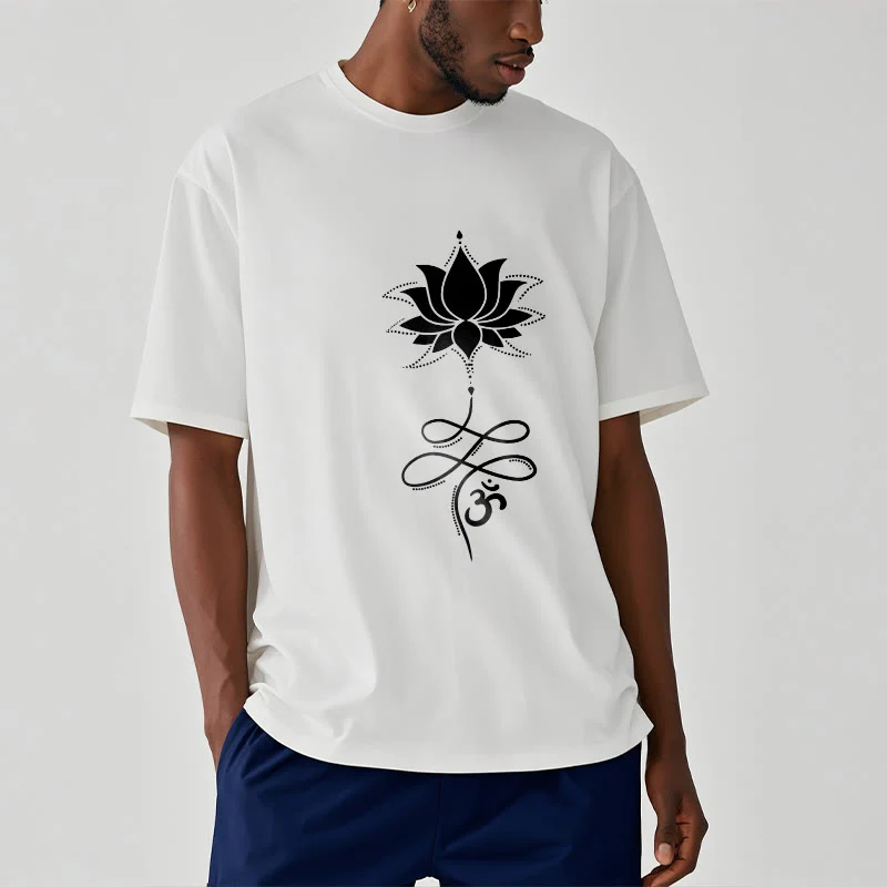 T-shirt con maglietta in sanscrito Buddha Stones Lotus OM - Image 7