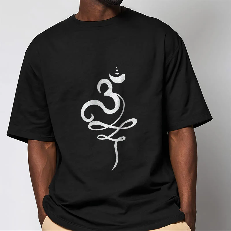 T-shirt con maglietta in sanscrito OM Buddha Stones - Image 2