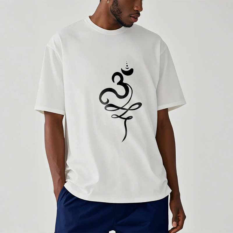 T-shirt con maglietta in sanscrito OM Buddha Stones - Image 8