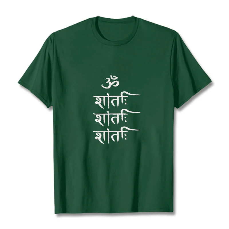 T-shirt con motivo sanscrito Buddha Stones OM MANTRA