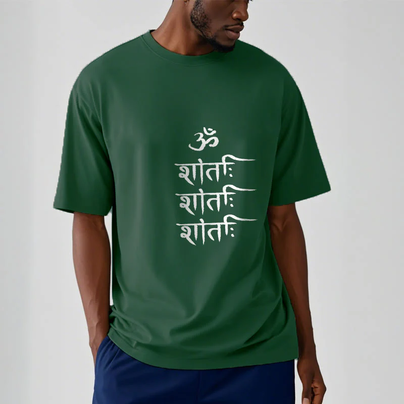 T-shirt con motivo sanscrito Buddha Stones OM MANTRA - Image 2