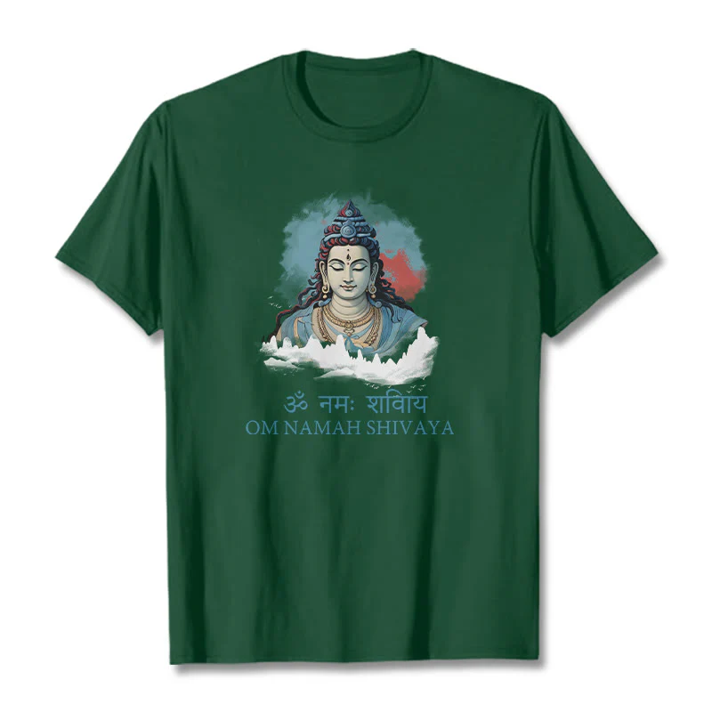 T-shirt con t-shirt con nuvole colorate in sanscrito Buddha Stones OM NAMAH SHIVAYA - Image 10