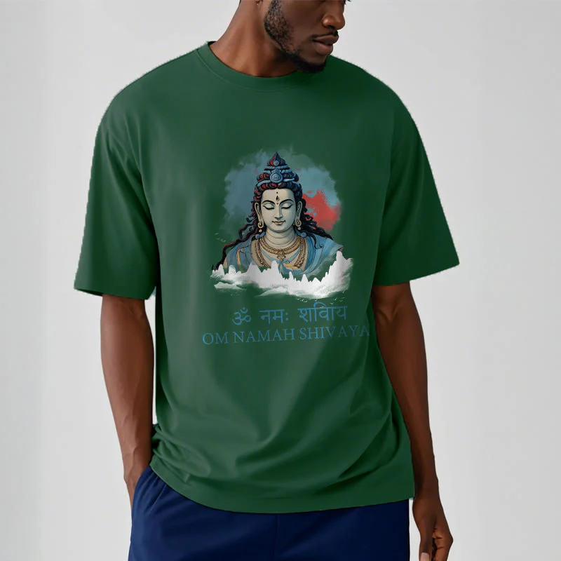 T-shirt con t-shirt con nuvole colorate in sanscrito Buddha Stones OM NAMAH SHIVAYA - Image 11