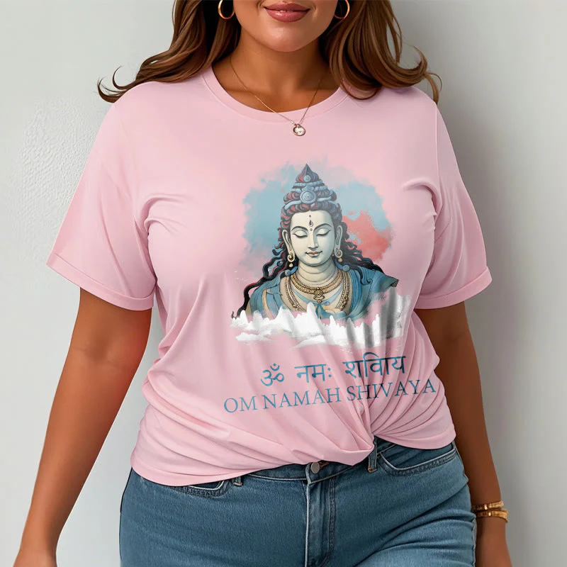 T-shirt con t-shirt con nuvole colorate in sanscrito Buddha Stones OM NAMAH SHIVAYA - Image 13