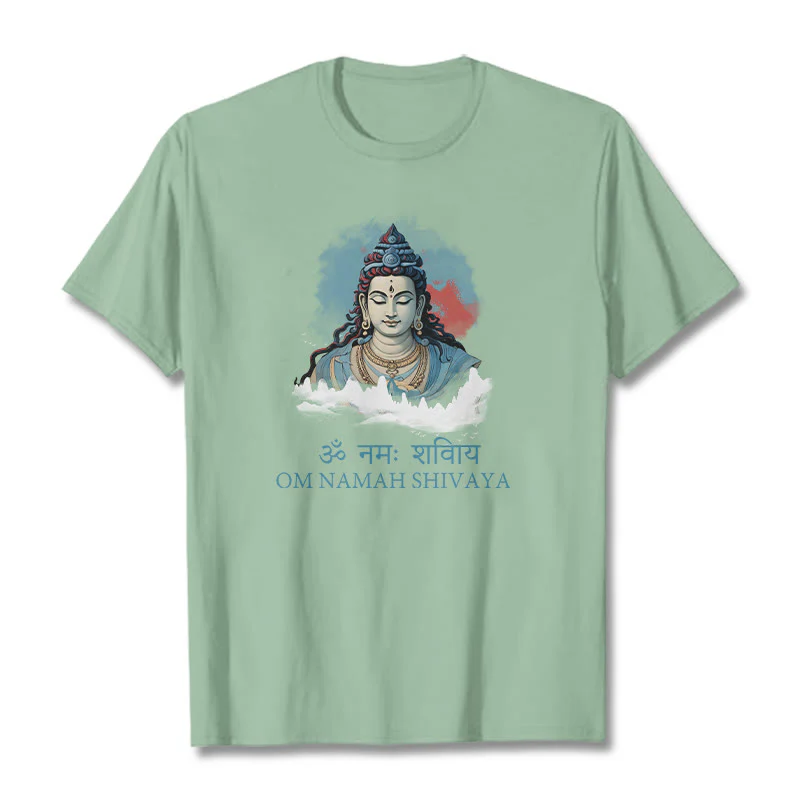 T-shirt con t-shirt con nuvole colorate in sanscrito Buddha Stones OM NAMAH SHIVAYA - Image 14