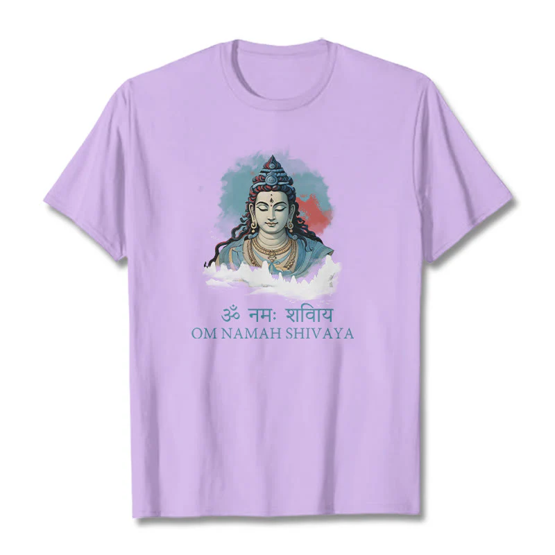 T-shirt con t-shirt con nuvole colorate in sanscrito Buddha Stones OM NAMAH SHIVAYA - Image 16