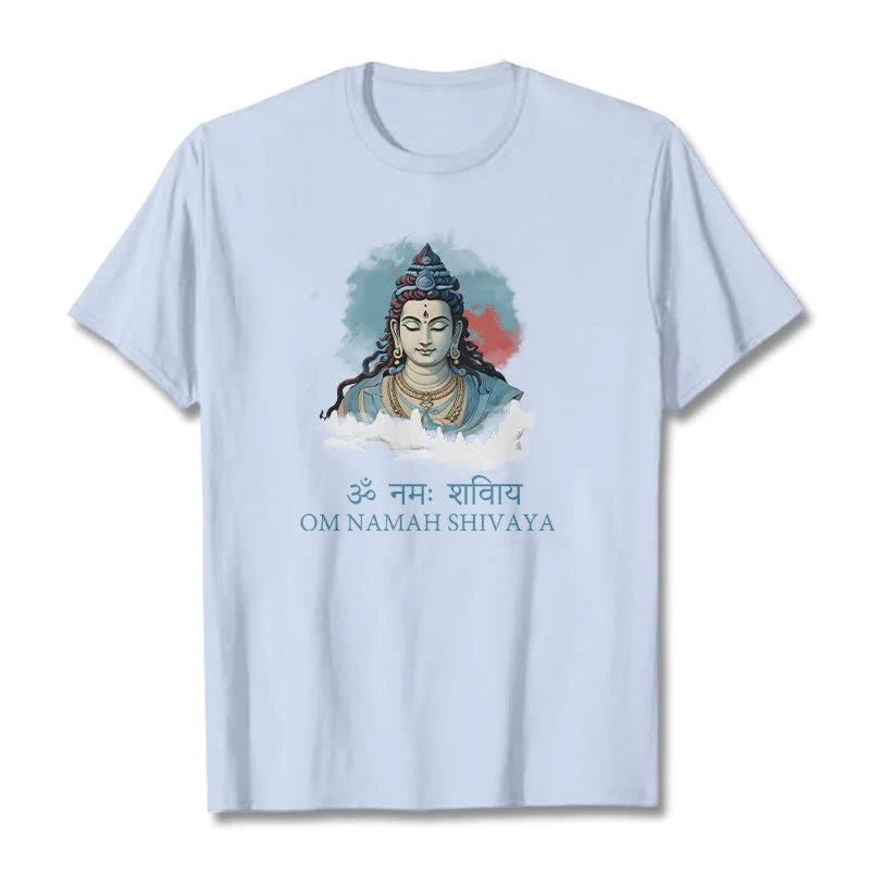 T-shirt con t-shirt con nuvole colorate in sanscrito Buddha Stones OM NAMAH SHIVAYA - Image 18