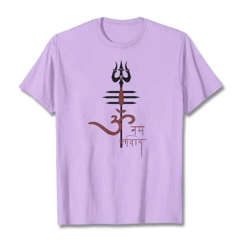 T-shirt in cotone con tridente Buddha Stones OM NAMAH SHIVAYA - Image 10