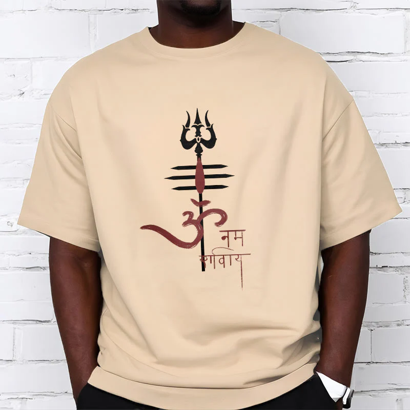 T-shirt in cotone con tridente Buddha Stones OM NAMAH SHIVAYA - Image 20