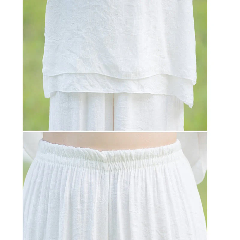 Tai Chi Meditazione Preghiera Zen Spirituale Mattina Pratica Abbigliamento Donna Set - Image 5