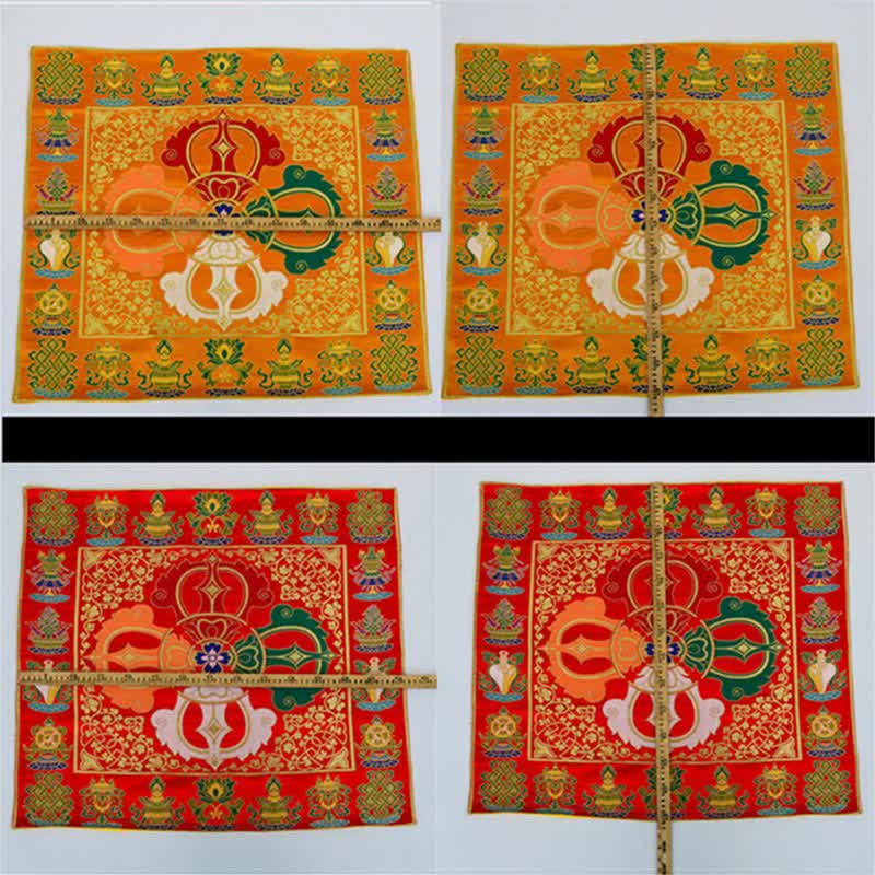 Tappetino da altare con preghiera a nodo infinito, meditazione curativa, 8 simboli di buon auspicio, runner da tavolo - Image 14