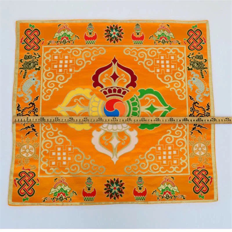 Tappetino da altare con preghiera a nodo infinito, meditazione curativa, 8 simboli di buon auspicio, runner da tavolo - Image 24