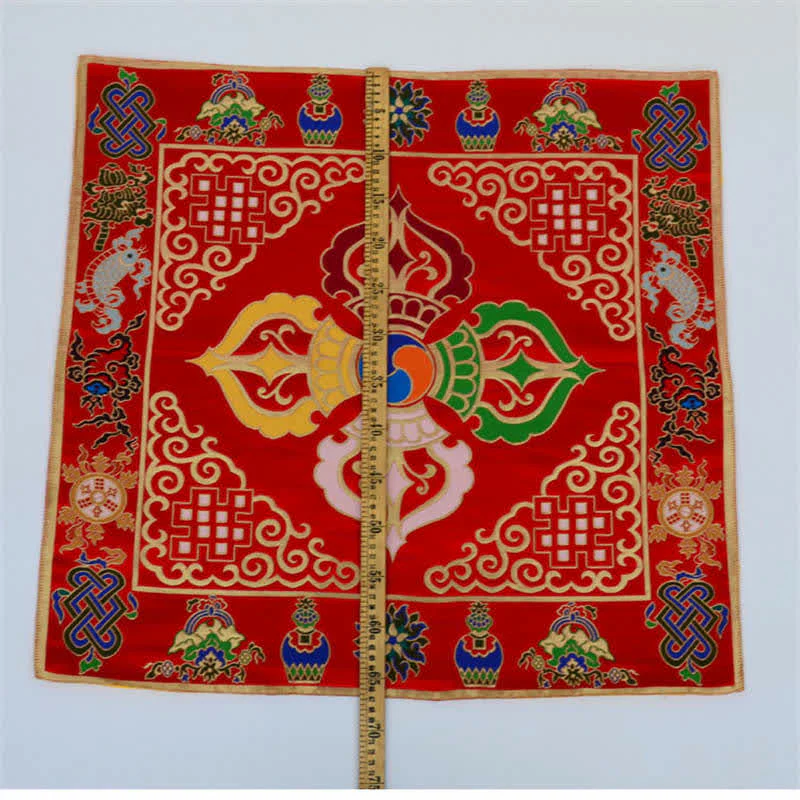 Tappetino da altare con preghiera a nodo infinito, meditazione curativa, 8 simboli di buon auspicio, runner da tavolo - Image 28