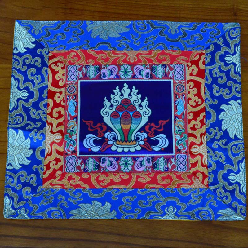Tappetino per preghiera, meditazione, forza, nodo infinito, Vajra Man-Bcu, Kalachakra, simboli di buon auspicio - Image 2
