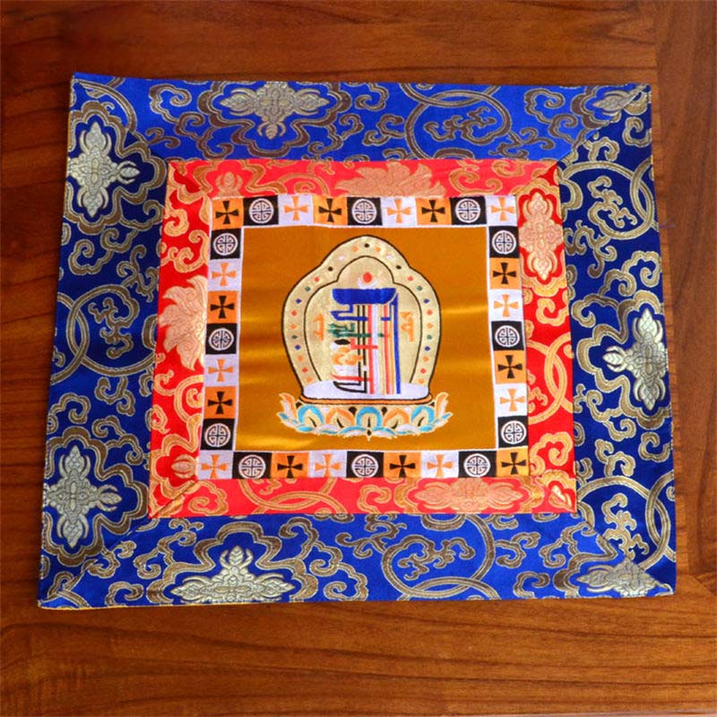 Tappetino per preghiera, meditazione, forza, nodo infinito, Vajra Man-Bcu, Kalachakra, simboli di buon auspicio - Image 21