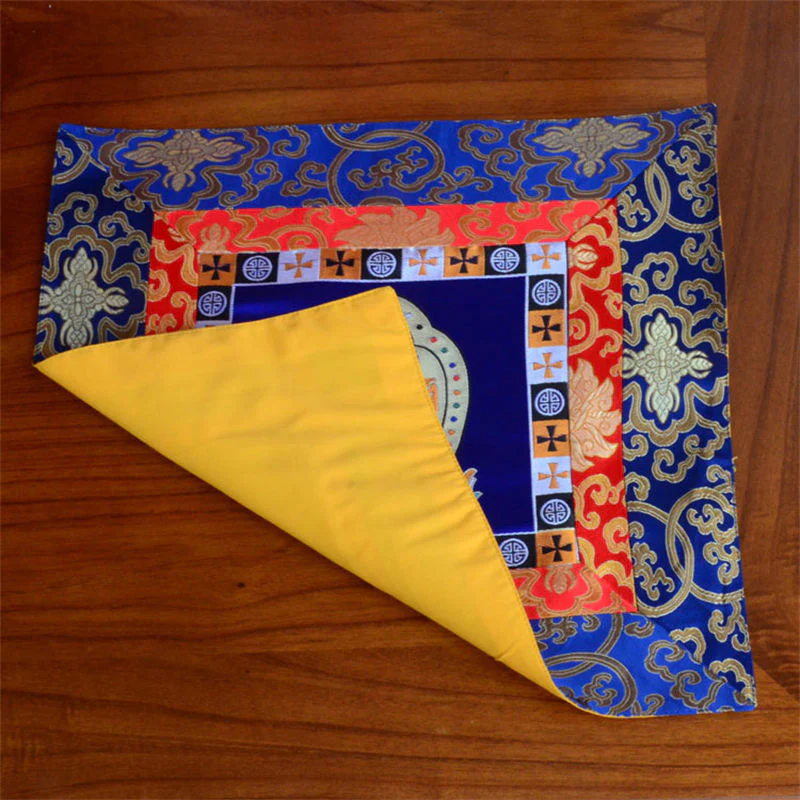 Tappetino per preghiera, meditazione, forza, nodo infinito, Vajra Man-Bcu, Kalachakra, simboli di buon auspicio - Image 3