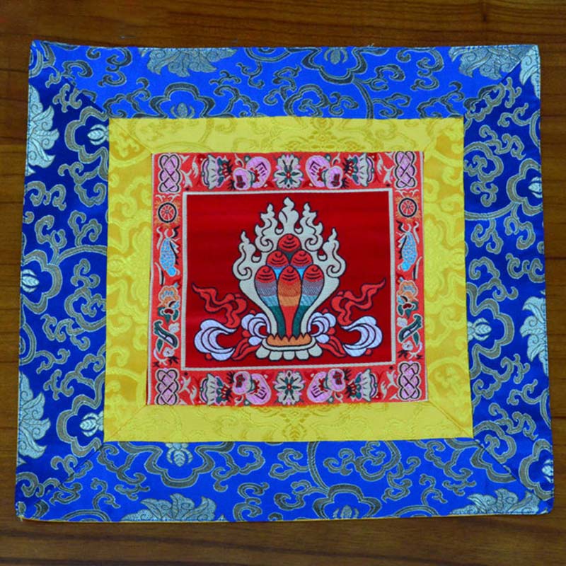 Tappetino per preghiera, meditazione, forza, nodo infinito, Vajra Man-Bcu, Kalachakra, simboli di buon auspicio - Image 4