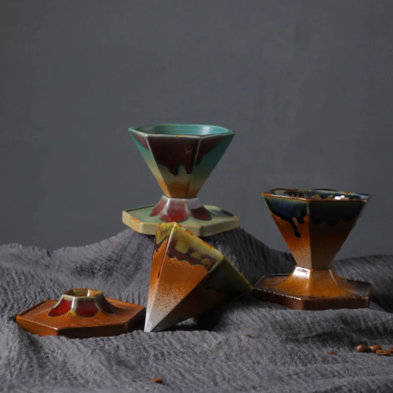 Tazza da caffè in ceramica con design esagonale Buddha Stones , tazza da caffè con base 170 ml - Image 15