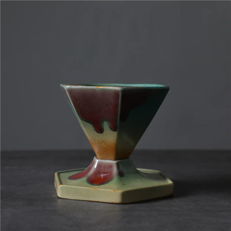 Tazza da caffè in ceramica con design esagonale Buddha Stones , tazza da caffè con base 170 ml - Image 3