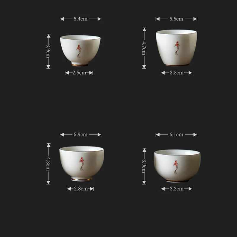 Tazza da tè Buddha Stones e pesce Koi, tazza da tè Kung Fu - Image 16