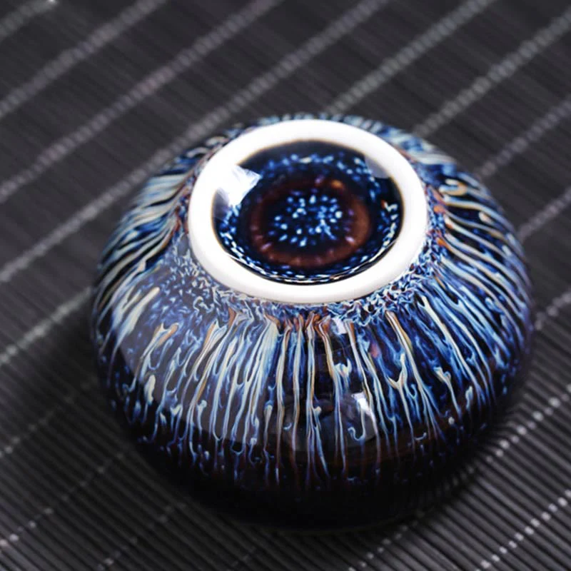 Tazza da tè in ceramica Buddha Stones 12 segni dello zodiaco cinese, realizzata a mano in Cina, motivo: Jianzhan, pesce koi, loto, drago, fenice, tazza da tè Kung Fu, 70 ml - Image 6