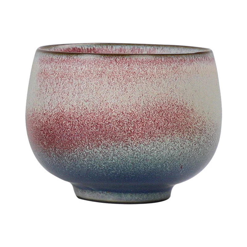 Tazza da tè in ceramica con cambio forno e sfumatura rossa retrò Buddha Stones Kung Fu Tea Cup - Image 5