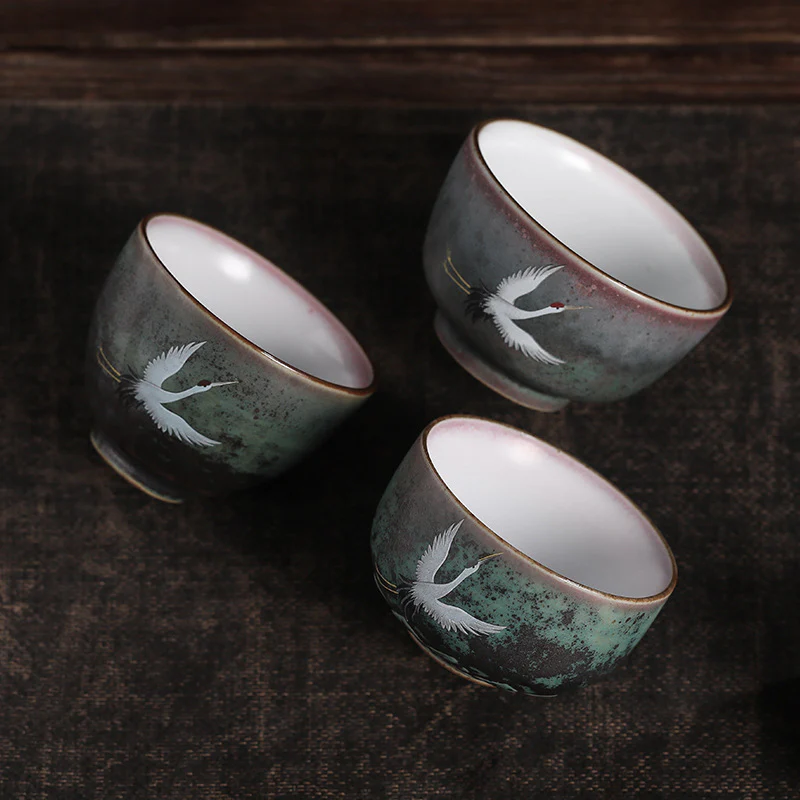 Tazza da tè in ceramica con gru di buon auspicio , Buddha Stones, tazza da tè Kung Fu - Image 15