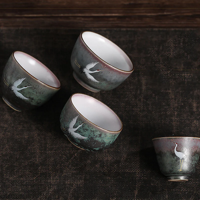 Tazza da tè in ceramica con gru di buon auspicio , Buddha Stones, tazza da tè Kung Fu - Image 16