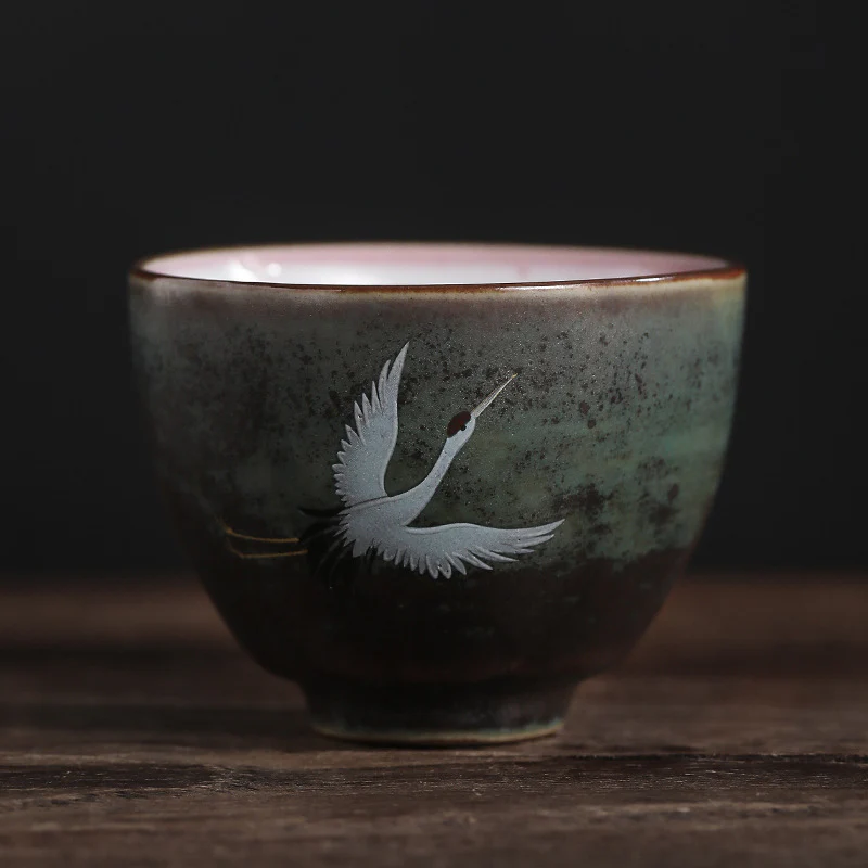 Tazza da tè in ceramica con gru di buon auspicio , Buddha Stones, tazza da tè Kung Fu - Image 9