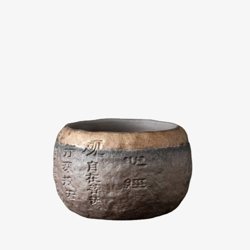 Tazza da tè in ceramica incisa Buddha Stones Heart Sutra Kung Fu Tea Cup 130ml - Image 15