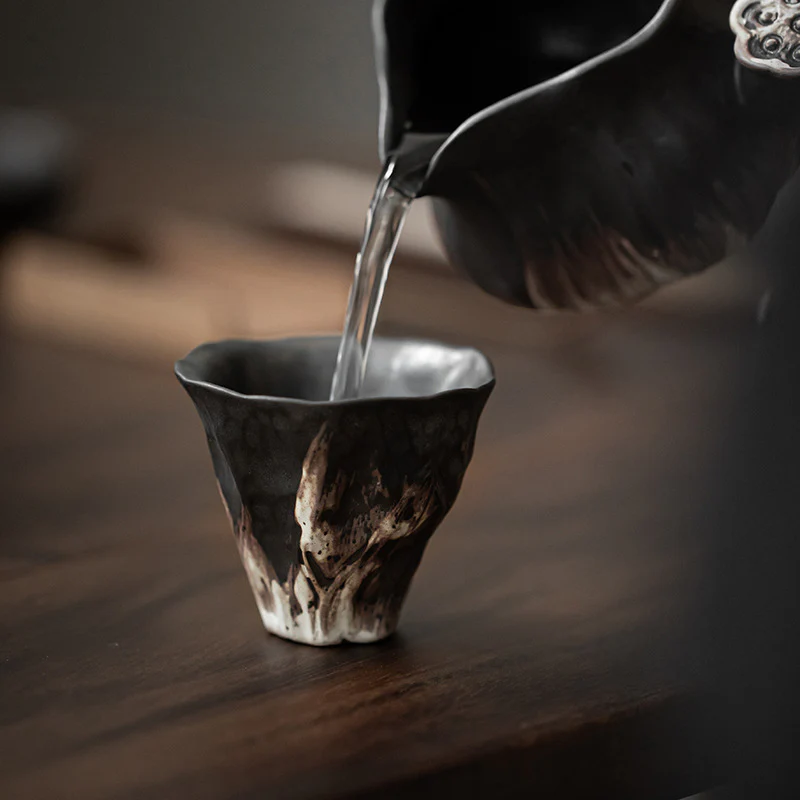 Tazza da tè in ceramica Zen a forma di fiore di loto Buddha Stones Kung Fu Tea Cup 50ml - Image 6