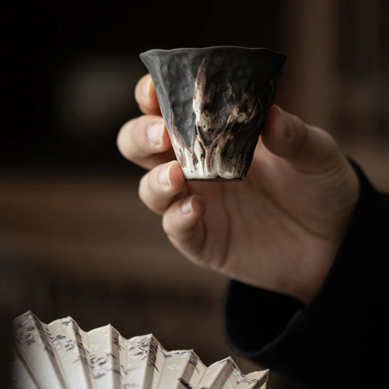 Tazza da tè in ceramica Zen a forma di fiore di loto Buddha Stones Kung Fu Tea Cup 50ml - Image 7