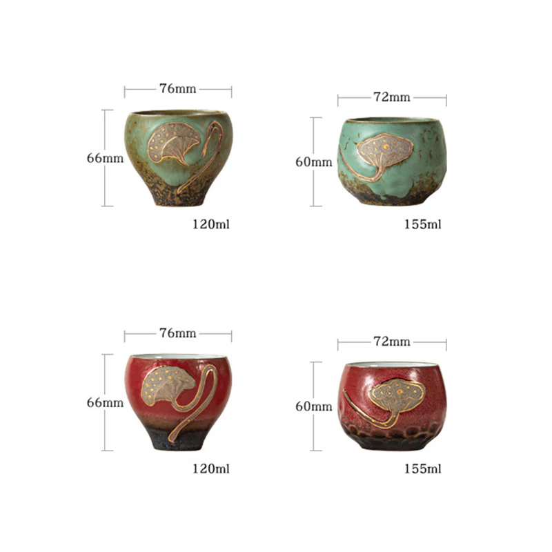 Tazza da tè incisa con baccello di loto Buddha Stones, tazza da tè Kung Fu - Image 13