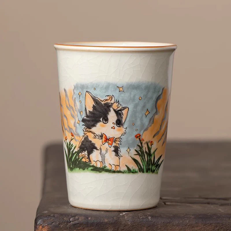 Tazza da tè Kung Fu con fiocco e gatto, motivo: Buddha Stones - Image 9