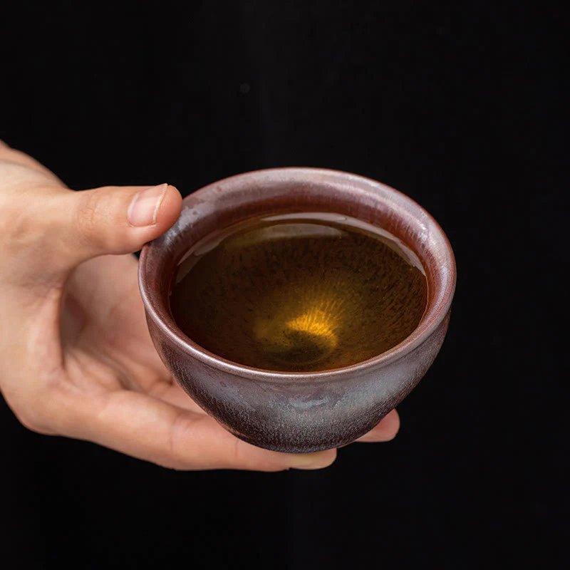 Tazza da tè Kung Fu in porcellana cinese Jianzhan con pietre Buddha Stones - Image 5