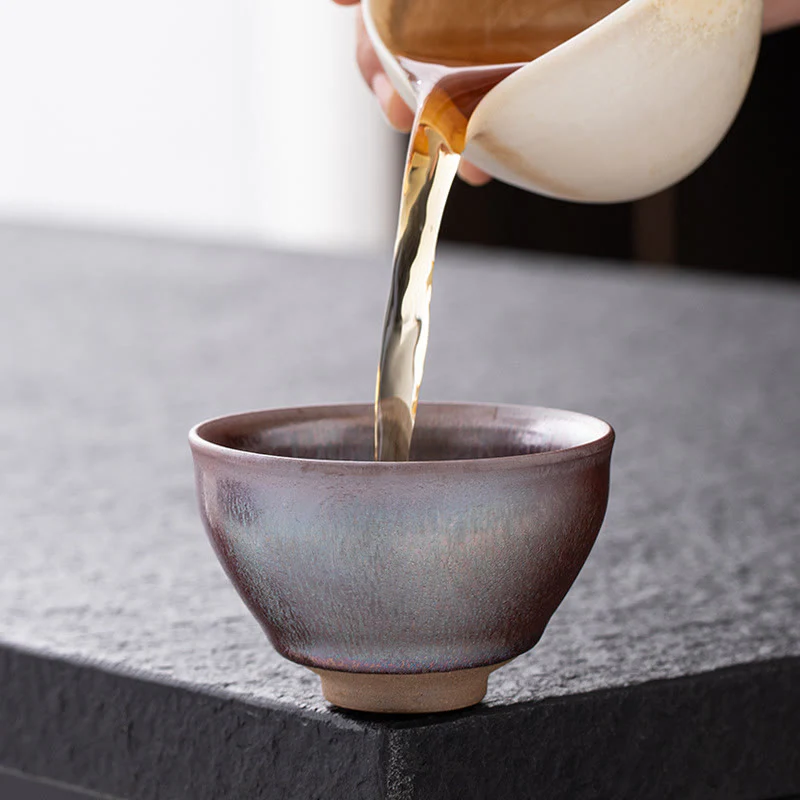 Tazza da tè Kung Fu in porcellana cinese Jianzhan con pietre Buddha Stones - Image 6