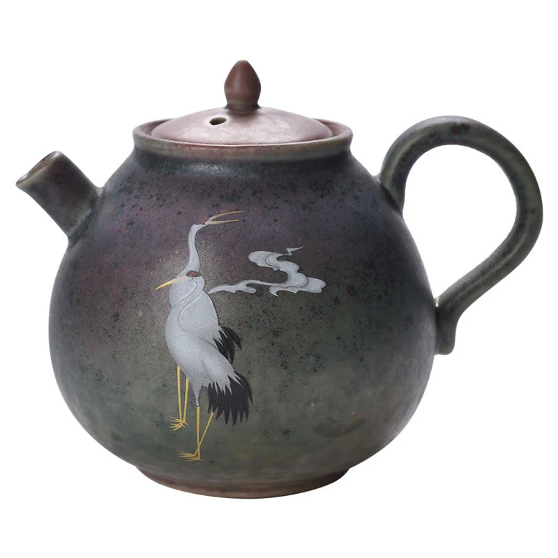 Teiera in ceramica Kung Fu cinese Gongfu, Buddha Stones , gru bianca, nuvola - Image 19